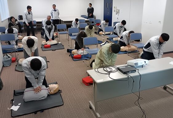 防災対策で救命講習会がありました